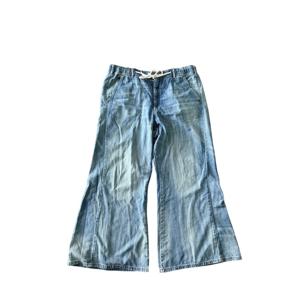 Pilcro Adi Pull-On Mid-Rise Flare Denim Jeans Anthropologie xl - Picture 3 of 9